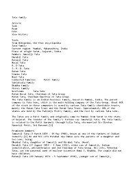 Tata Family History Overview - Resumen ...