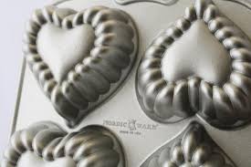 Nordic ware cast iron 6 space heart shaped baking pan. Nordic Ware Heart Cakelet Wedding Or Valentine Hearts Mini Cakes Baking Pan