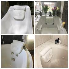 Mdesign loofah cushioned suction bath mat for shower stall, bathtub. Buy Amazefan Bath Pillow Bathtub Spa Pillow With 4d Air Mesh Technology And 7 Suction Cups Helps Support Head Back Shoulder And Neck Fits All Bathtub Hot Tub And Home Spa Online
