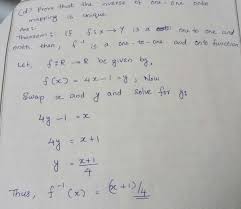 Are all functions one to one? Prove That The Inverse Of One One Onto Mapping Is Unique Brainly In