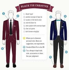 For A Casual Reception Have Fun With Your Suit Color And Pick Lapels That Work Best For You Creative Black Tie Black Tie Optional Dress Black Tie Dress Code