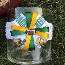 Green Bay Packers Hair Bow Headband Packers Baby Bow Go Pack Etsy
