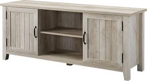Buy tv consoles at macys.com! Walker Edison Modern Farmhouse Tv Stand For Most Tvs Up To 64 White Oak Bb58cs2dwo Best Buy