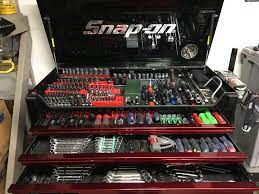 Snap On Tool Collection And Box Tool Box Organization Tool Box Garage Tools