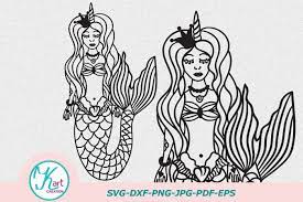Download Unicorn Mermaid Princess Svg File Papercutting Template By Kartcreation Thehungryjpeg Com