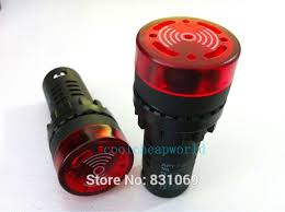 10pcs Lot Ac Dc 12v 22mm Red Led Indicator Light With Buzzer Red Led Indicator Lights Led Indicator
