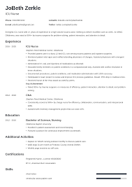 Icu Critical Care Nurse Resume Examples 25 Writing Tips