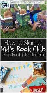 How To Start A Kid S Book Club Free Printable Guide Far From Normal Kids Book Club Book Club Activities Kids Book Club Activities