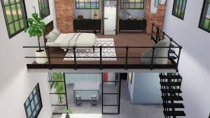 The Sims 4 Industrial Loft Speed Build Loft Build Building Industrial Loft Sims House Ideas Sims Haus Eigenes Haus Bauen