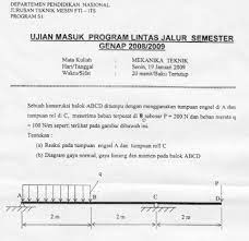 Tulis namamu di sudut kanan atas. Contoh Soal Mekanika Teknik Belajar Mekanika Teknik