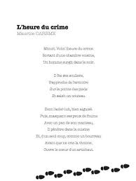 L Heure Du Crime Maurice Careme Crime Poesie Ce2 L Heure