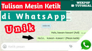 Posted by mohamad irvan yudiana at 10:41 am. Membuat Tulisan Mesin Ketik Di Whatsapp Font Mesin Ketik Di Wa Youtube