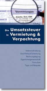 Check spelling or type a new query. Dbv Fachverlag Fur Steuer Und Wirtschaftsrecht Verlagstitel Von A Bis Z Die Umsatzsteuer In Vermietung Und Verpachtung