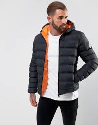 Black And Orange Jacket Mens Good For Nothing Puffer Jacket In Black Black Latest Fashion Clothes Mens Coats Online Shopping Clothes