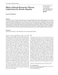 Maybe you would like to learn more about one of these? Pdf Myths Of Sexual Economics Theory Implications For Gender Equality