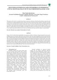 Skripsi ini saya persembahkan untuk kedua orang tua ku tercinta. Pdf Identifikasi Permasalahan Pendidikan Di Indonesia Untuk Meningkatkan Mutu Dan Profesionalisme Guru
