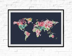 Old world map (large) artecy cross stitch. Bogo Free World Map Cross Stitch Pattern World Map Silhouette Flowers Counted Cross Stitch Chart M Modeles De Point De Croix Motifs De Couture Point De Croix