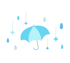梅雨・傘と雨のイラスト | フリー素材 イラストミント