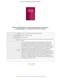 Fiber testing & splicing construction & safety equipment premise equipment & hardware inside plant & electronics Pdf Effect Of Job Insecurity Anxiety And Personal Resources On Job Satisfaction Among Casino Employees In Macau A Moderated Mediation Analysis