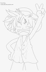 Fanart/cosplay must directly link to the source. One Piece Fan Art Chibi Luffy Lineart One Piece By Line Art Transparent Png 900x1309 Free Download On Nicepng