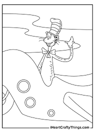 Don't judge a cat by its fur. Printable Cat In The Hat Coloring Pages Updated 2021