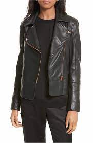 Ted Baker London Lizia Leather Biker Jacket Nordstrom Biker Jacket Leather Jacket London Outfit
