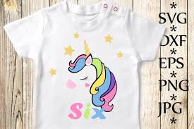 Download Free Svg 6th Birthday Svg Unicorn Birthday Svg Unicorn Svg Free Svg Dxf File Vector
