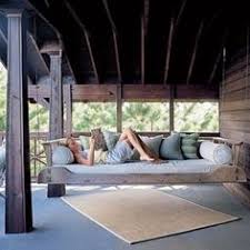 39 Relaxing Outdoor Hanging Beds For Your Home Digsdigs Home Porch Swing Bed Hanging Porch Bed
