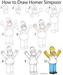 If you like homer simpson drawing, you might love these ideas. How To Draw Homer Simpson Step By Step Pictures Simpsons Drawings Drawing Tutorial Homer Simpson Drawing