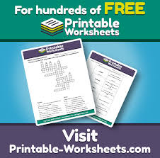 They are a great way to review science and math material. Crosswords Printable Worksheets