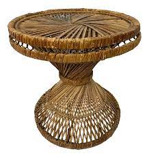 Be it a classic wicker chair or a sofa set with cute cushions, find just the wicker furniture for your outdoor needs. 1960s Boho Chic Rattan Wicker Hourglass Side Table Chairish