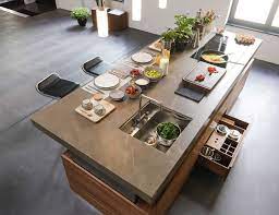 A kitchen island stool is a type of tall chair that has a footrest to support your feet. K7 The Height Adjustable Kitchen Island Team 7