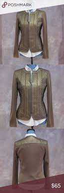 Peter Nygard Collection 100 Leather Knit Jacket Knit Jacket Clothes Design Jackets