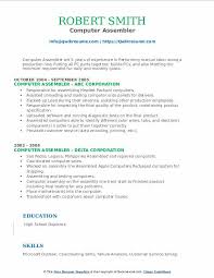 computer assembler resume samples