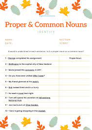 Common noun and proper noun worksheet for class 3 with answers. Proper Noun Worksheets With Answers Englishgrammarsoft