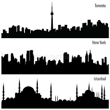 Black And White Toronto Skyline Drawing Vector Cityscape Collection Toronto New York And Istanbul Affiliate Collection Cityscape Vector Istanbul York Cityscape City Drawing Istanbul