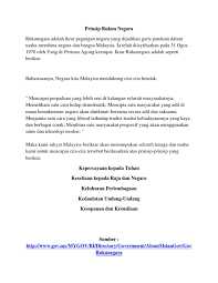 30 resepi makan malam rakyat malaysia. Prinsip Rukun Negara