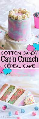 Cotton Candy Cap N Crunch Cereal Cake A Bajillian Recipes Crunch Cereal Crunch Cake Cake
