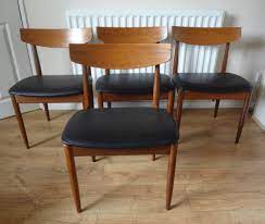 Birch back with repainted iron frame and new plastic feet. Antiques Atlas G Plan Kofod Larsen Teak Dining Chairs