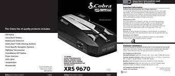 Check items to add to the cart or select all. Xrs 9670 Manual Cobra Electronics