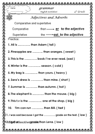 Comparative And Superlative Adjective Worksheet English Grammar Worksheets Year 2 English Worksheets