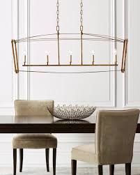Feiss Lighting Thayer 5 Light Linear Chandelier In Antique Gild Fs F33265adb Linear Chandelier Dining Room Light Fixtures Dining Room Chandelier