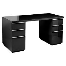 Black And White Office Desk Desk Reference Desk With Drawers White Desk Office Office Desk