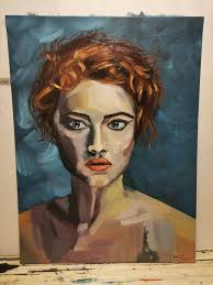 Acrylic portrait painting