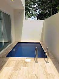 If you buy one from a professional pool company, an inground swimming pool will easily cost you about $10,000 or more. A Mini Pool Is Quickly Set Up Often Surprisingly Cheap And The Suitable Uncomplicated Filter Technology Small Pool Design Small Swimming Pools Backyard Pool