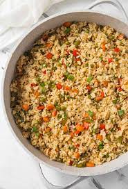 Healthy Fried Brown Rice With Vegetables Asian Fried Rice Recipe Healthy Recipes Recipes Vegan Recipes Healthy