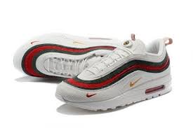 Best Quality Gucci X Sean Wotherspoon X Air Max 97 1 97 Vf Sw Hybrid White Red Green Nike Air Max 97 Sneakers Men Fashion Nike Air Max