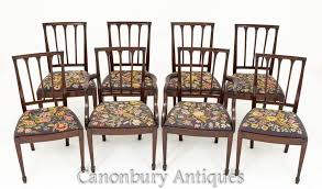 Mahogany Hepplewhite Dining Chairs Set 8 Antique Diners Antique Dining Chairs Dining Chairs Swivel Dining Chairs