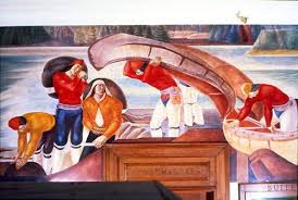 1940 Wpa Mural White Bear Lake Minnesota Post Office Early Voyageurs At Portage By Nellie G Best White Bear Lake Mural Office Mural