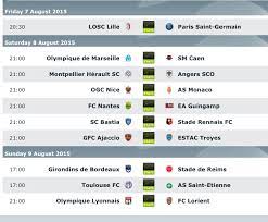 French Ligue 1 Fixtures And Table